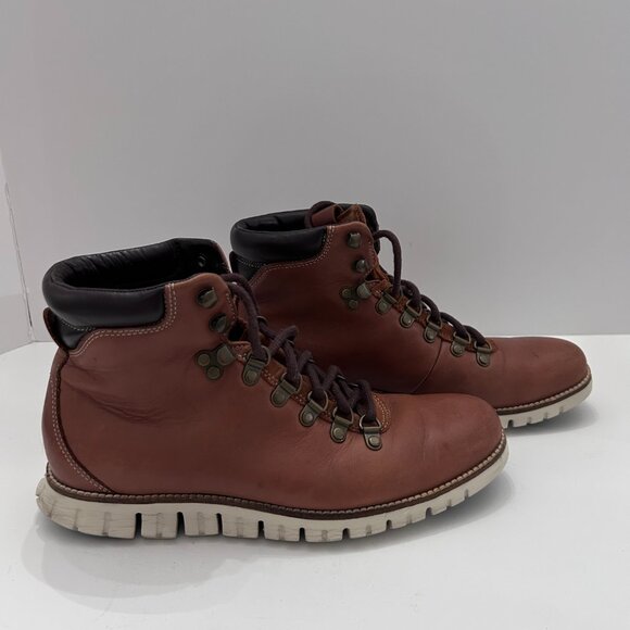 Men's Cole Haan ZeroGrand Water-Resist Hiker Boot Woodbury/Ivory Size 7.5 M‎ - Picture 1 of 12